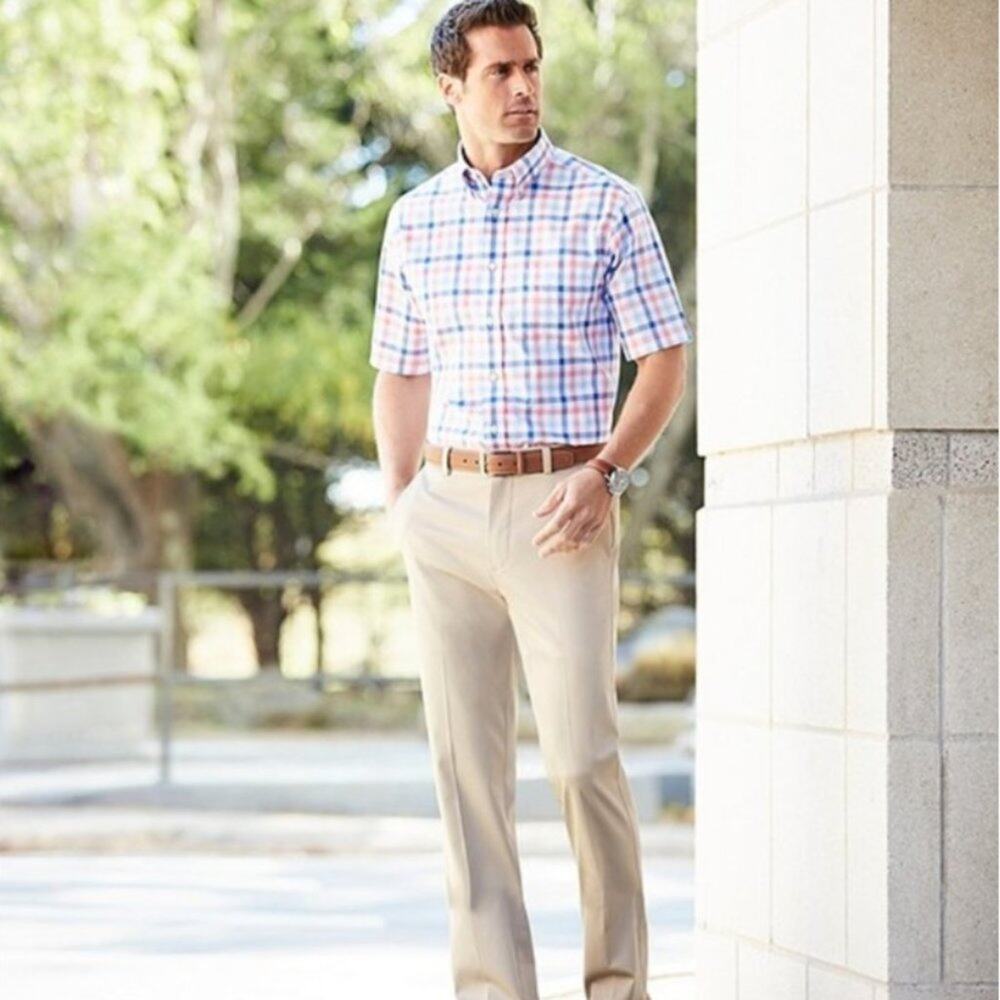 Roundtree & Yorke Flat Front Expandable Pants
